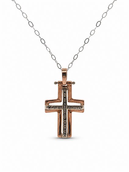 Pendente Cianfrone Gioielli Uomo in Oro Diamante Black 0.11 Ct PEOR-25-198 - PEOR-25-198